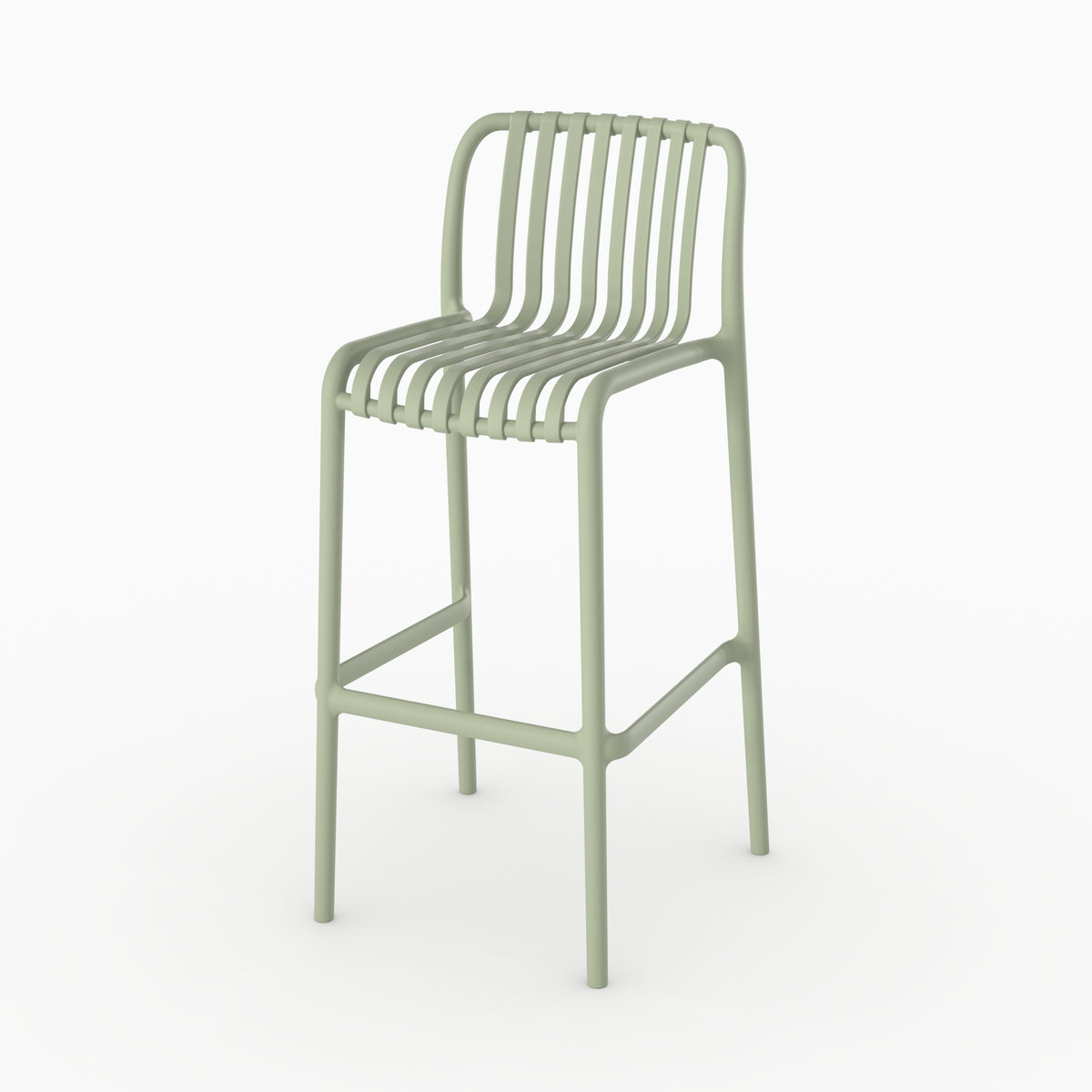 Chaise bar Duli vert pastel plastique bar