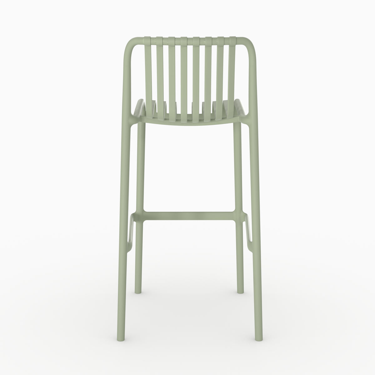Chaise bar Duli vert pastel plastique jardin