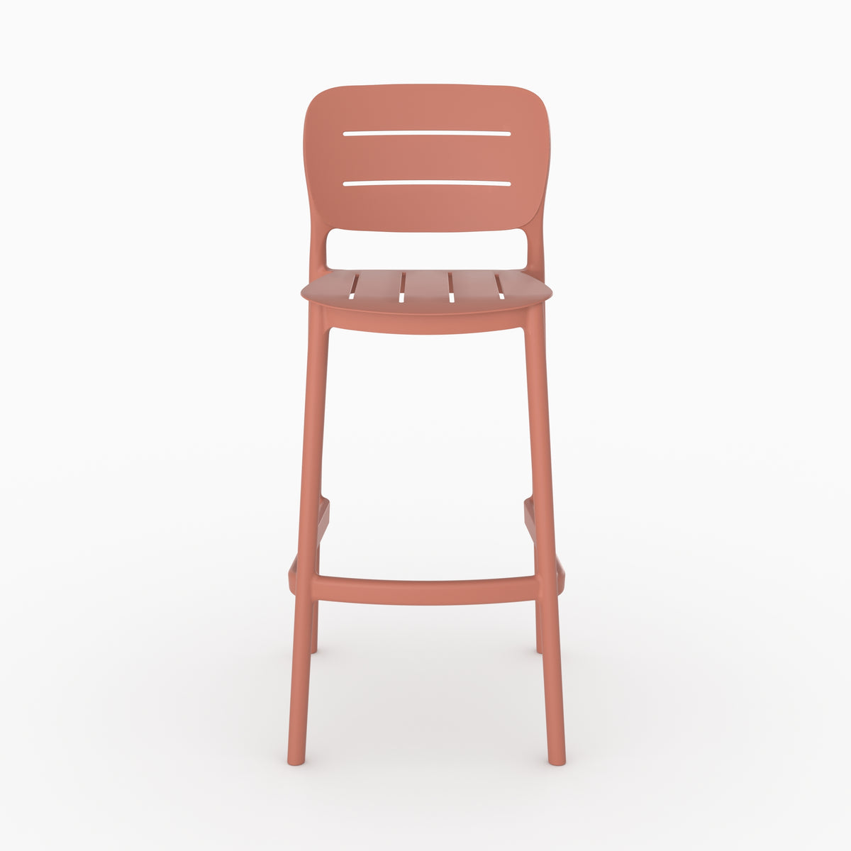 Chaise bar jardin Duli terracotta assise détail packshot