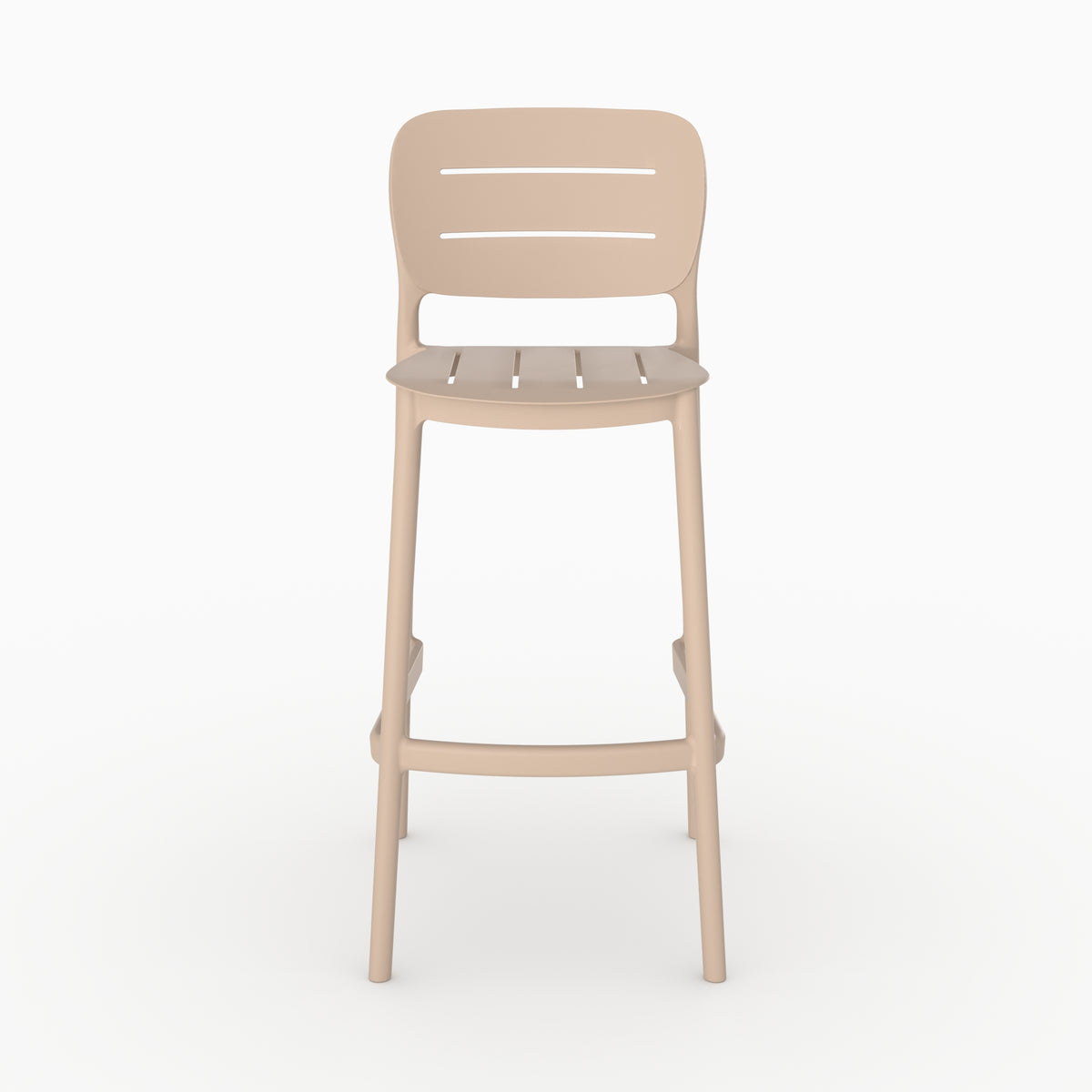Chaise bar jardin Lola beige assise détail packshot