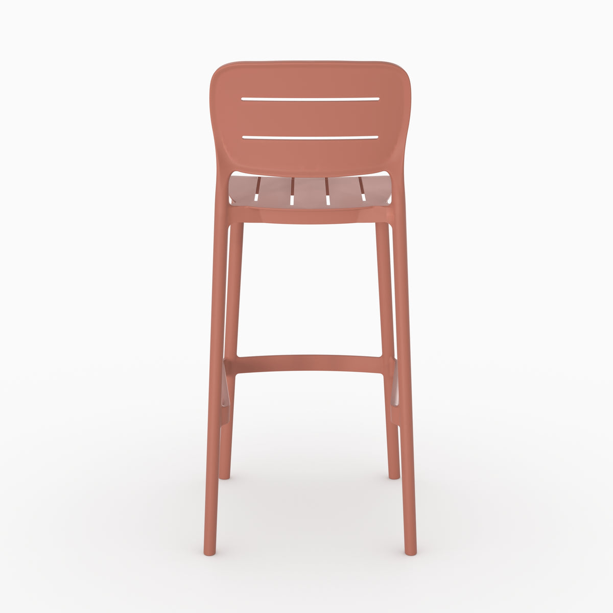 Chaise bar terracotta Duli vue profil packshot