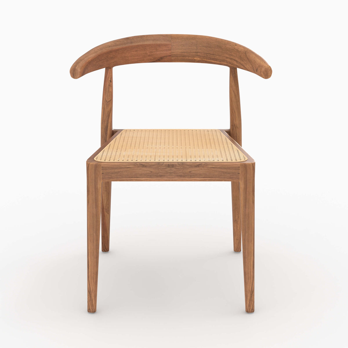 sedie in legno di teak e intreccio di rattan set di 2 alia