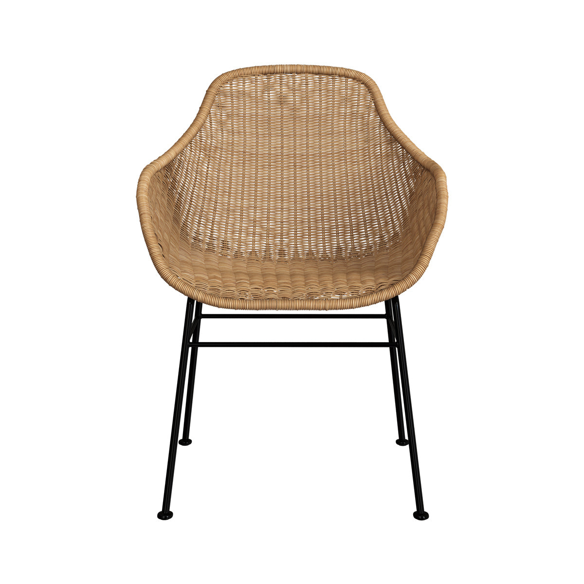 chaise carmela en resine tressee naturelle