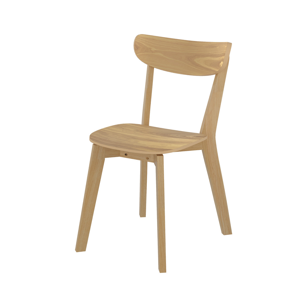 chaise confortable en bois clair lot de 2 tabata