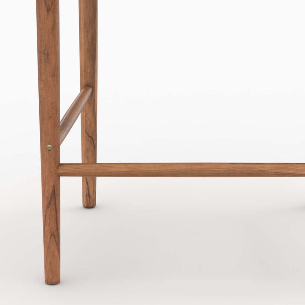 chaise de bar 65 cm teck lot de 2 bali
