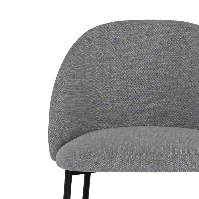 chaise de bar 66 cm ilot gris tissu karl