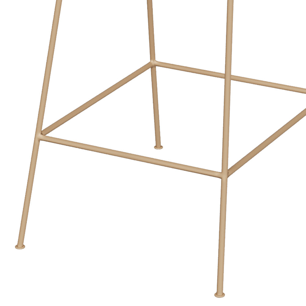 chaise de bar 71 cm rotin coussin et pieds beige chiloe