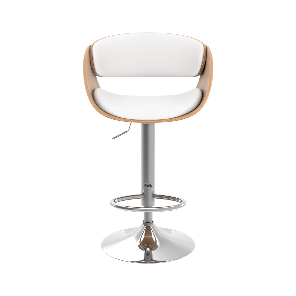chaise de bar blanche en bois clair