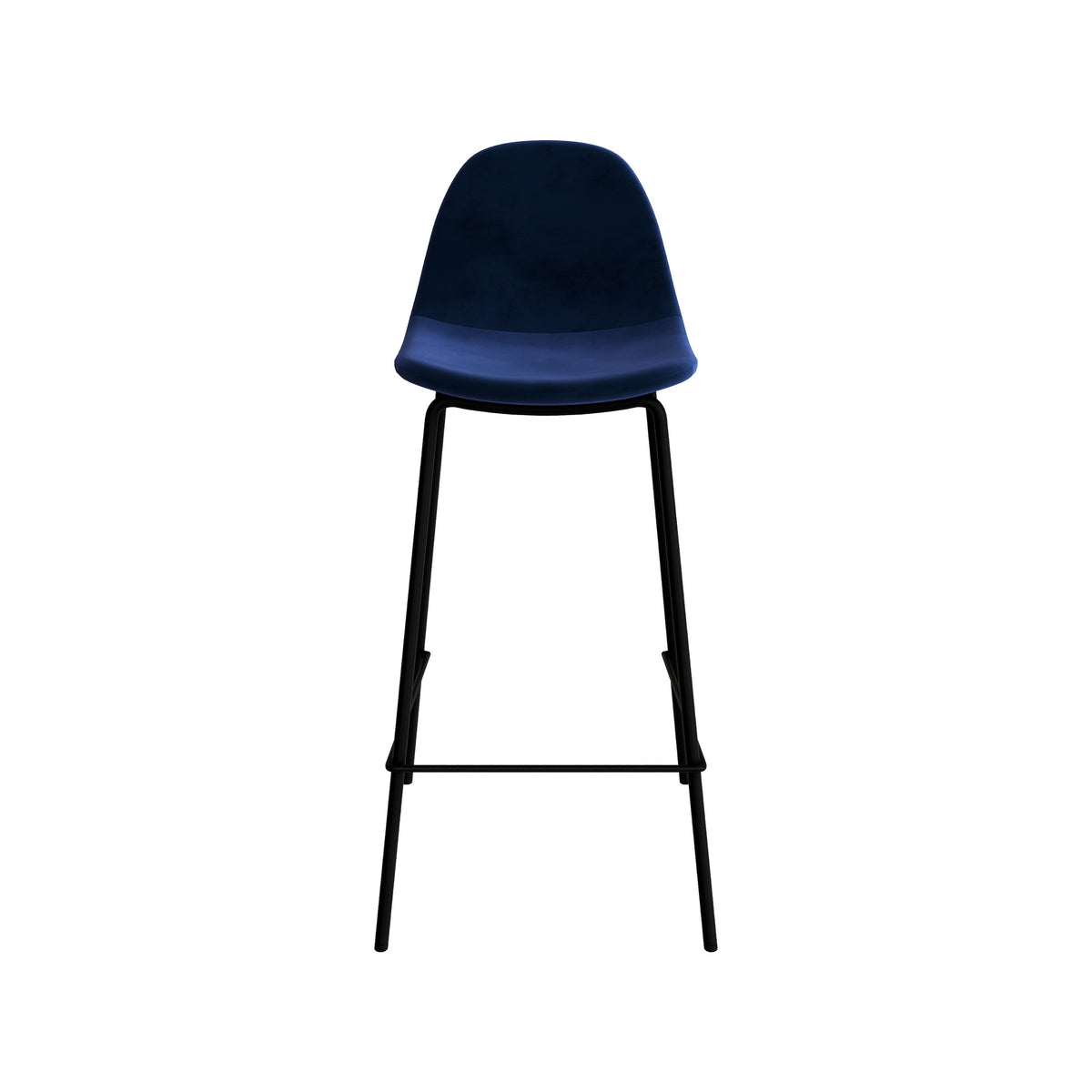 chaise de bar bleue henrik velours 65cm_1