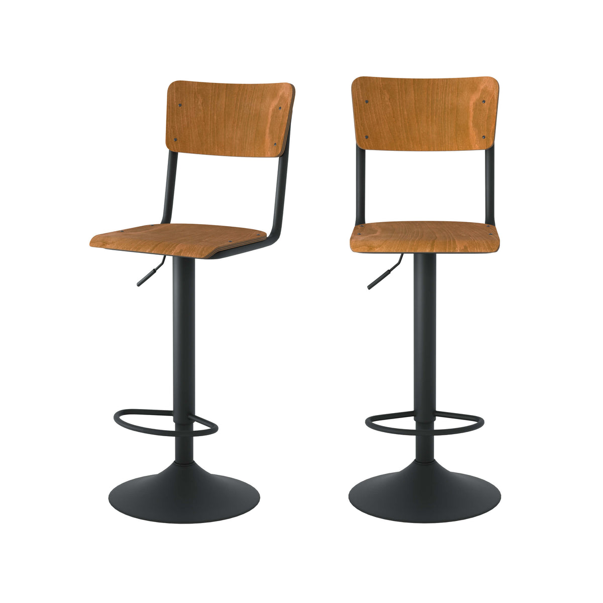 chaise de bar clem bois pivotante reglable