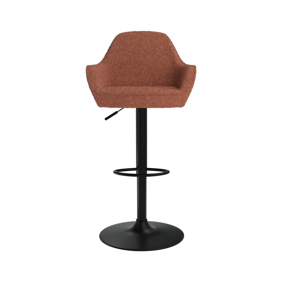 chaise de bar effet laine bouclette rouge brique adam