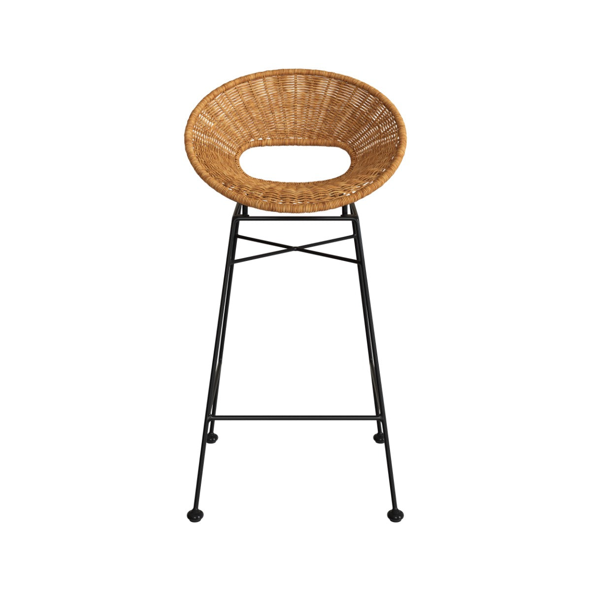 sedia da bar in rattan intrecciato 65 cm set di 2 rava