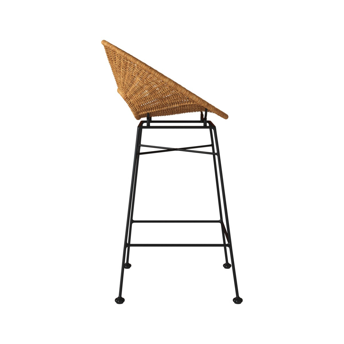 sedia da bar in rattan intrecciato rava