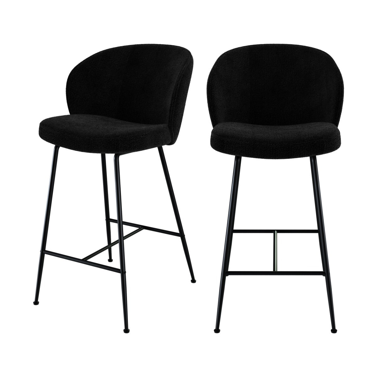 chaise de bar en tissu boucle 66 cm groom