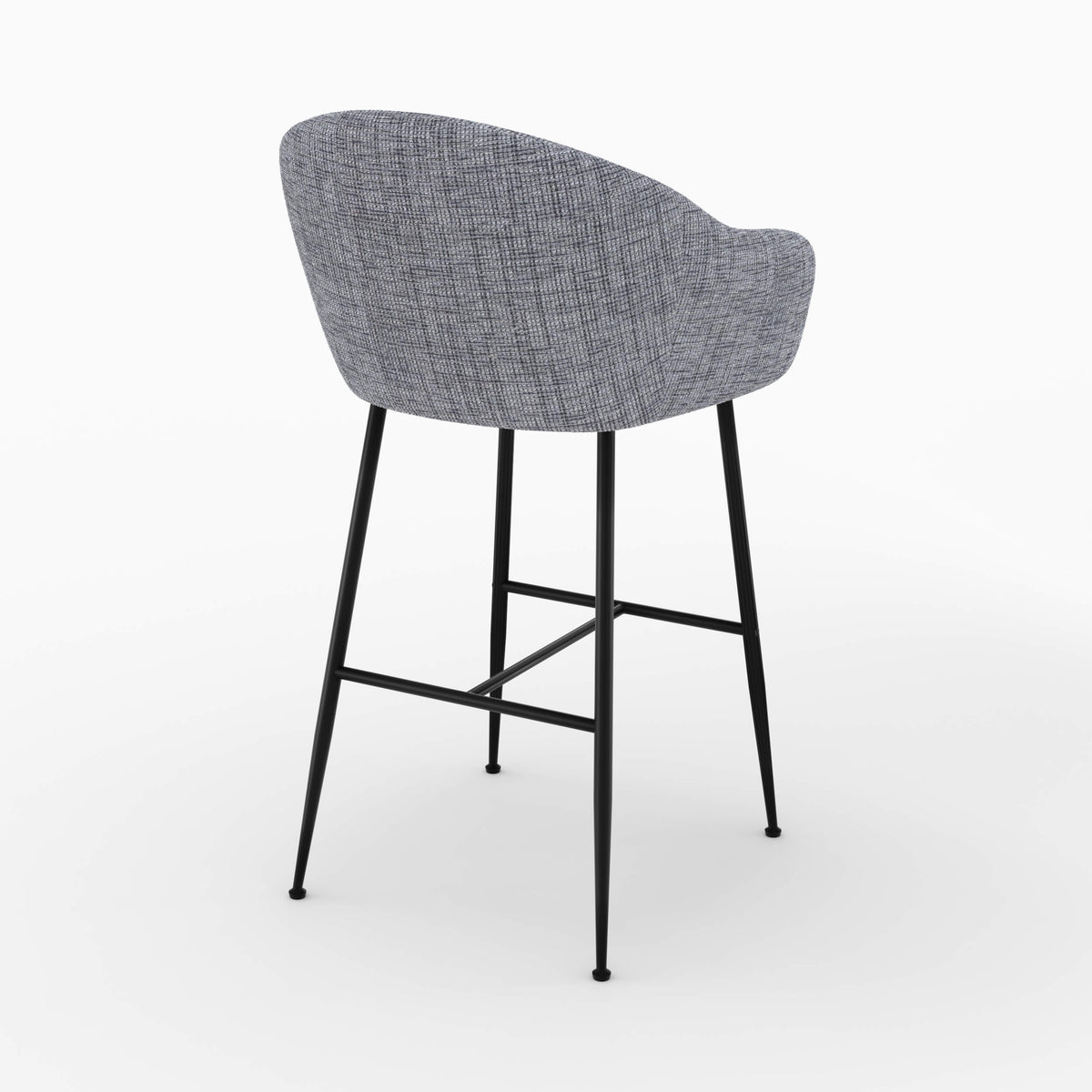 chaise de bar en tissu gris chine 76 cm socky