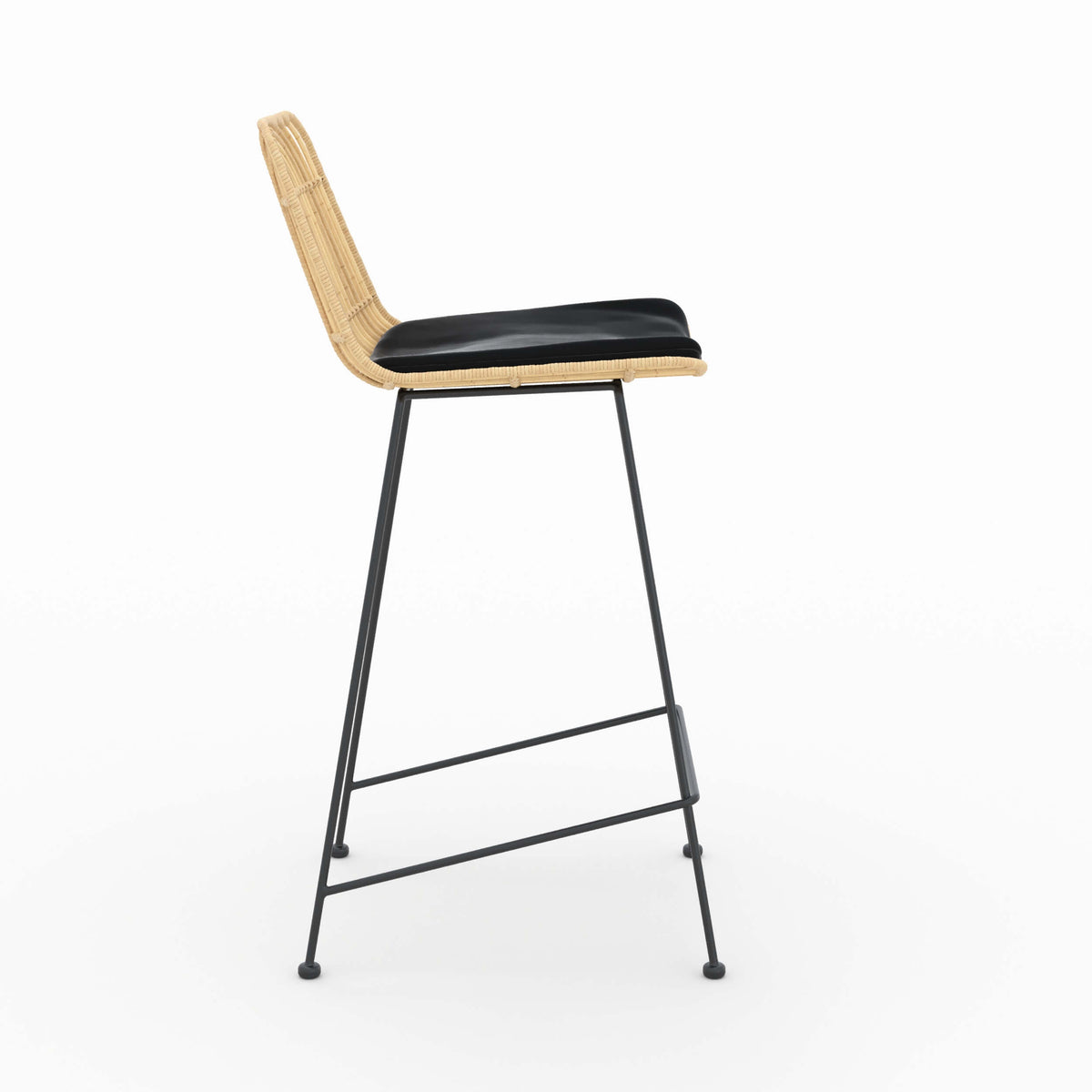 chaise de bar goa lot de 2 rotin