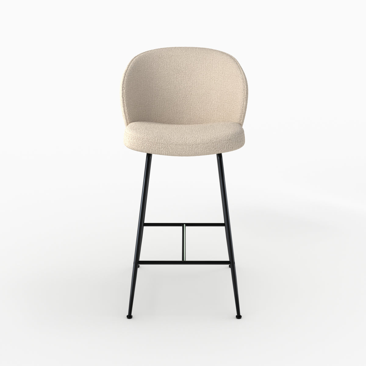 chaise de bar groom tissu boucle beige 66 cm