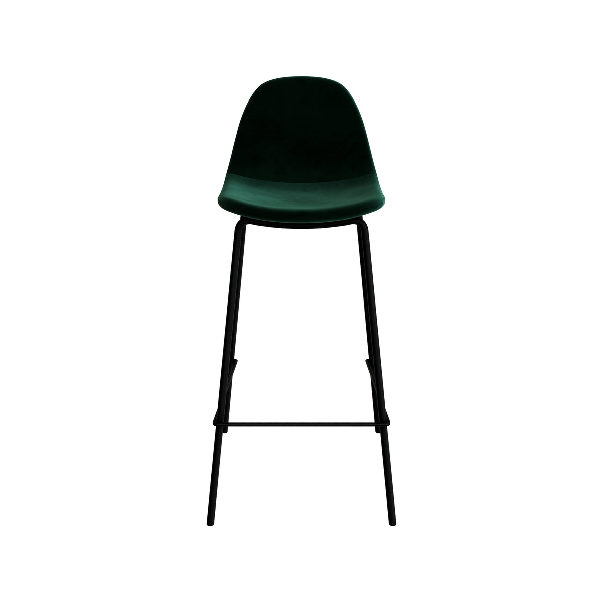 chaise de bar henrik 65cm velours vert
                            