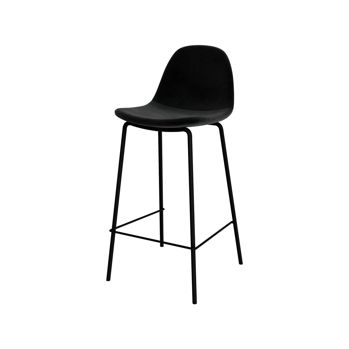 chaise de bar henrik pieds metal noir