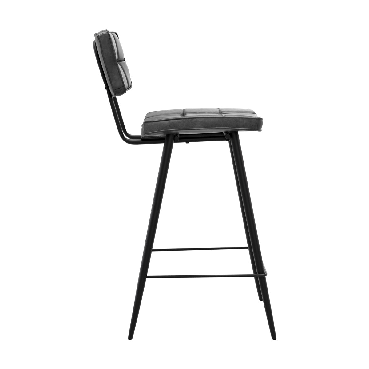 chaise de bar ilot central noir capitonnee texas