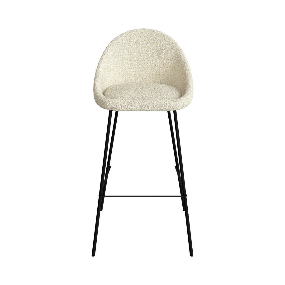 chaise de bar lot de 2 laine bouclette blanche_1