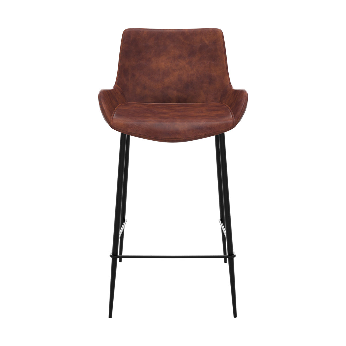 chaise de bar mi hauteur en lot de 2 en cuir synthetique pirata