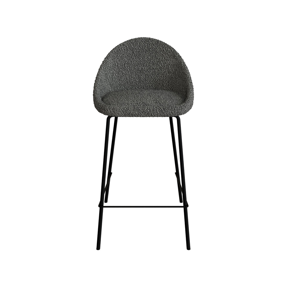 misty chaise de bar mi hauteur tissu gris pied metal
                            
                            