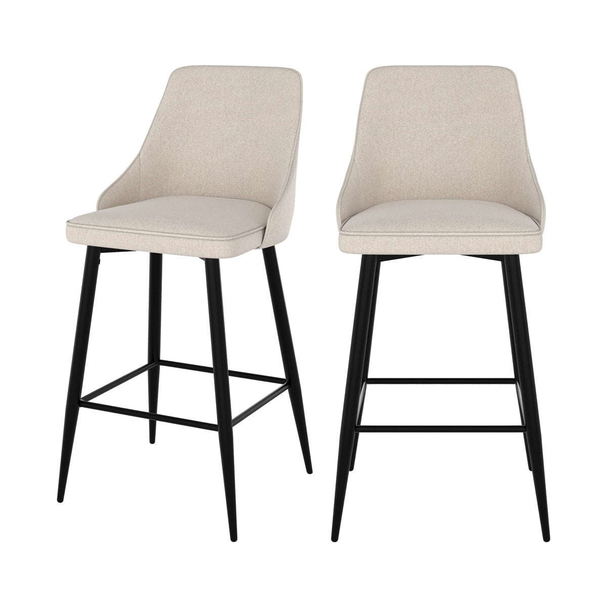 chaise de bar pipo en tissu beige