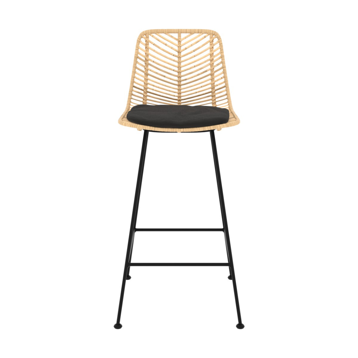 chaise de bar tamara en rotin naturel 66 cm lot de 2