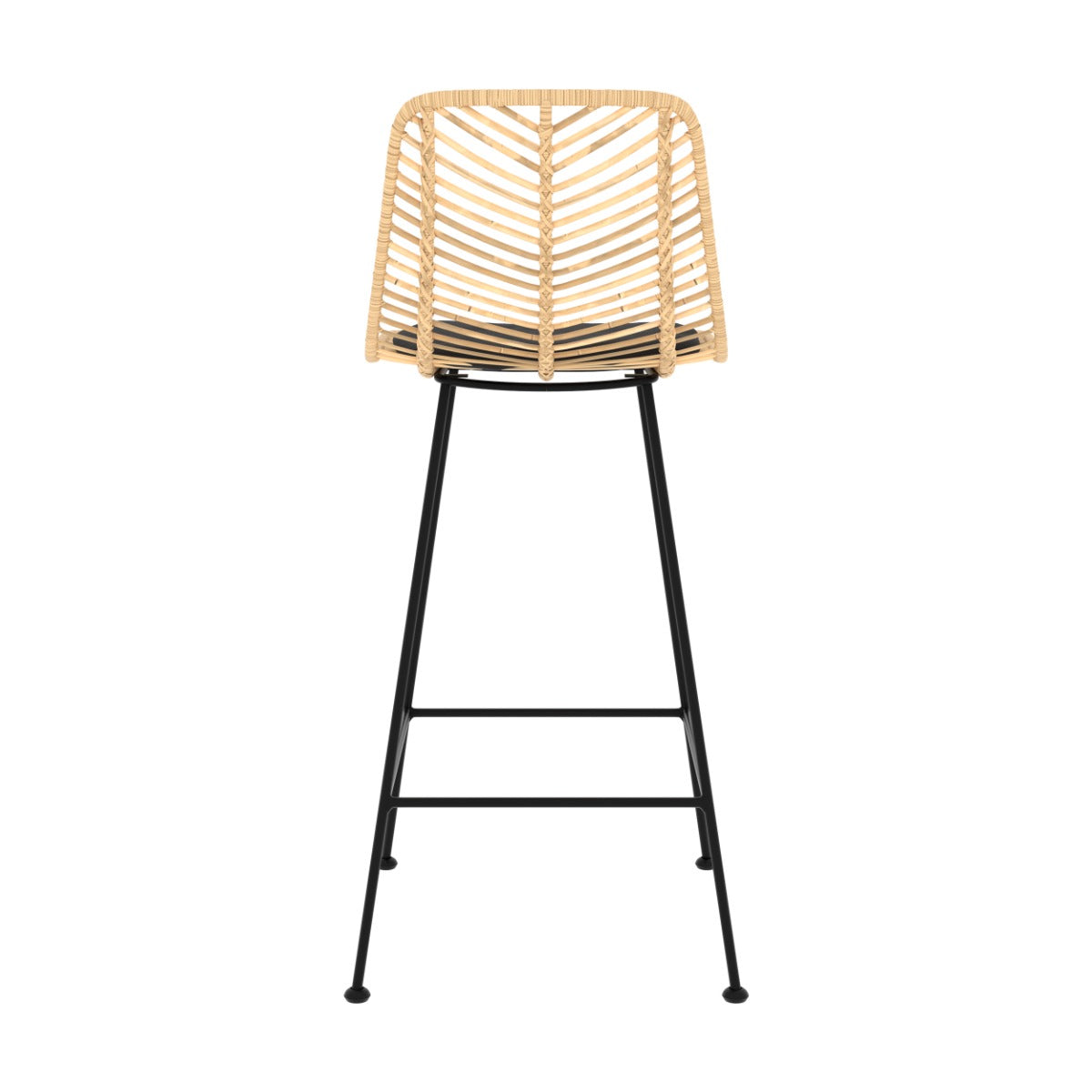 chaise de bar tamara en rotin naturel 66 cm