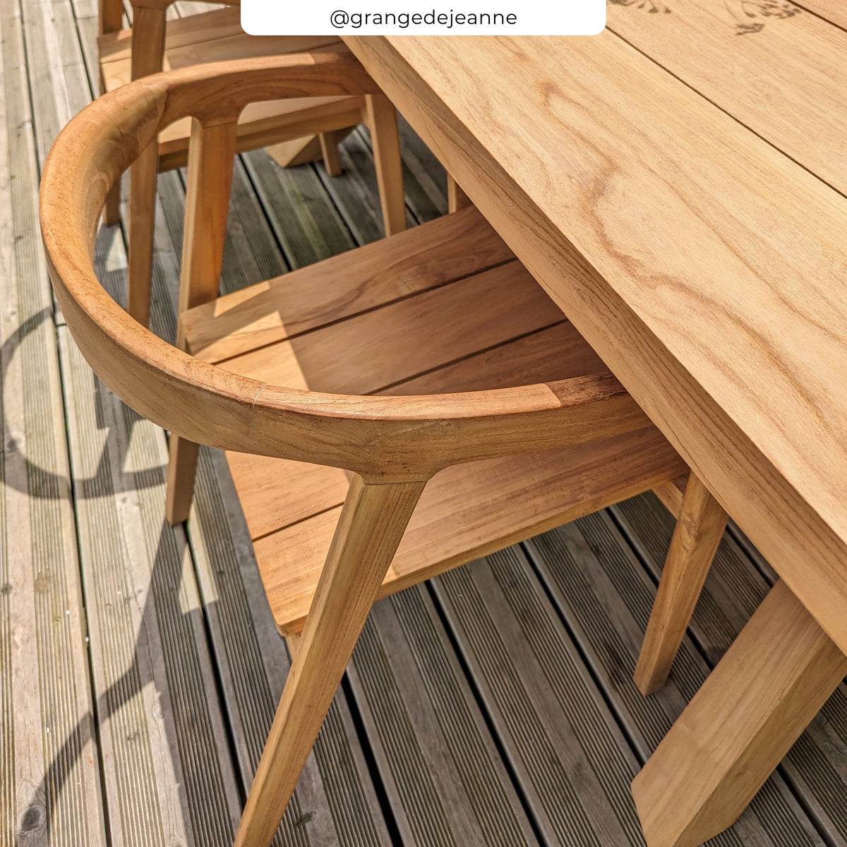 chaise de jardin bois teck massif kora
