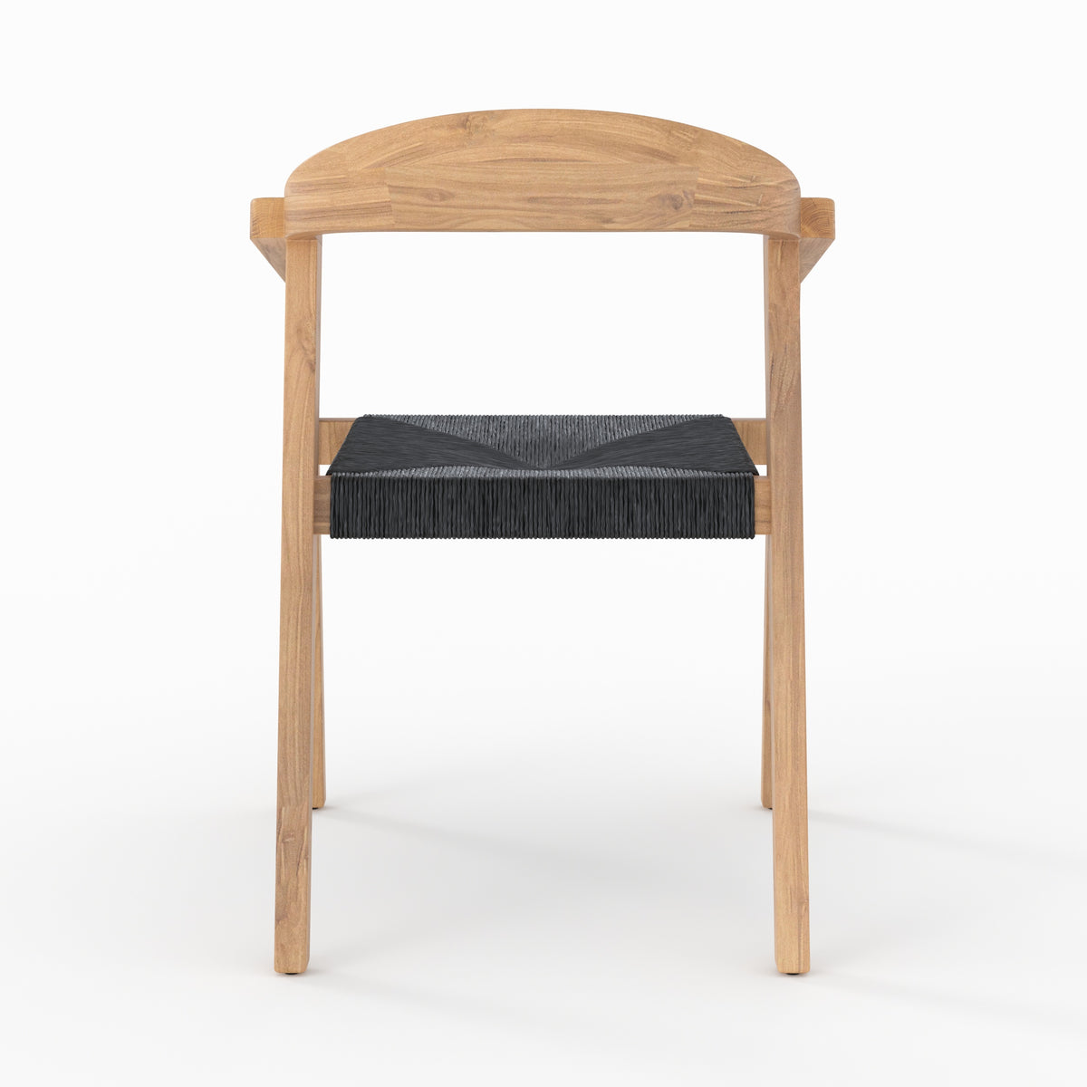 chaise de jardin bois teck rotin synthetique noir malio
