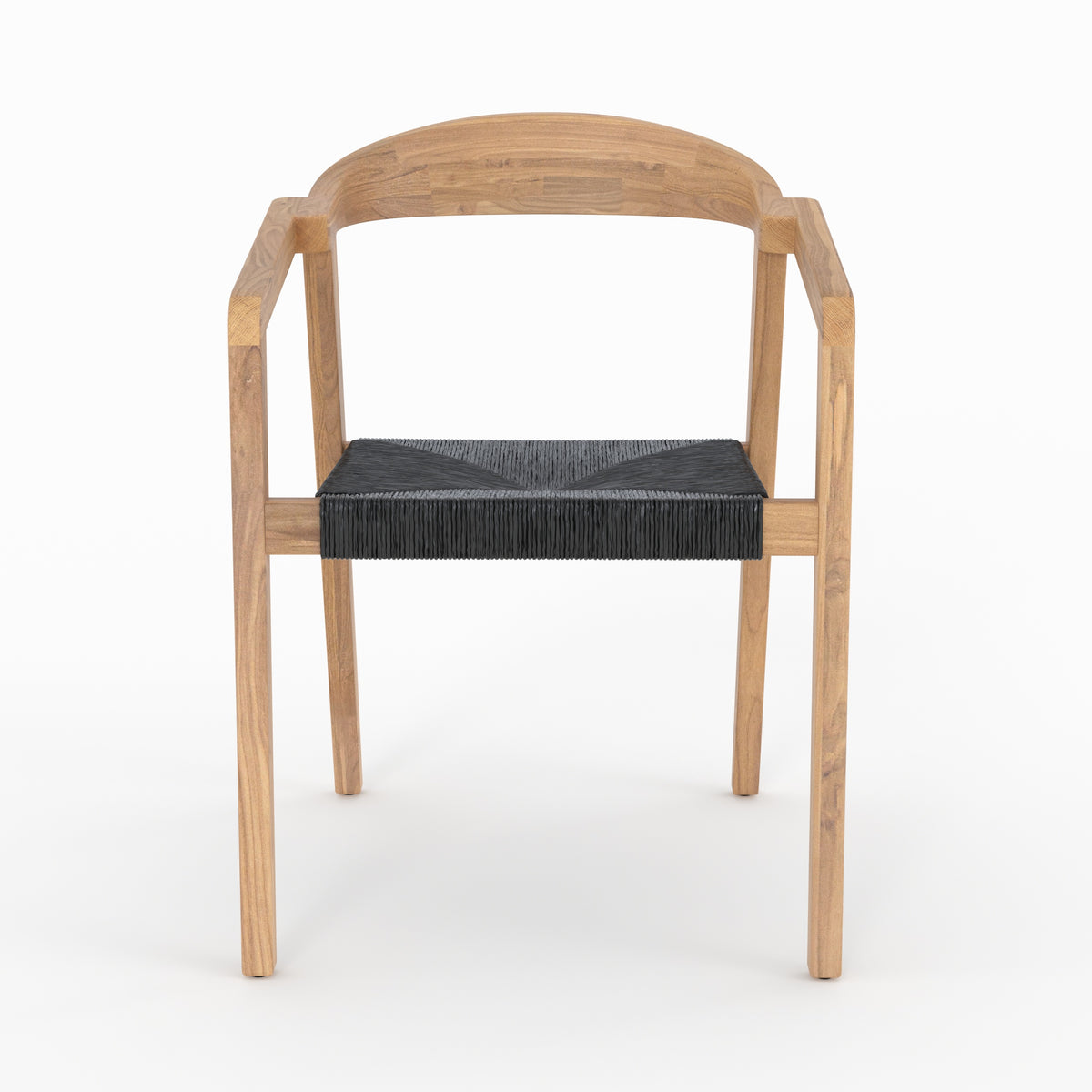 chaise de jardin en bois de teck recycle et rotin synthetique malio