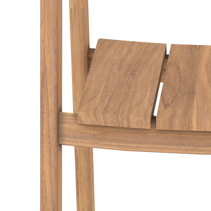 Chaise de jardin Kora en bois de teck massif clair – Maison Pavane