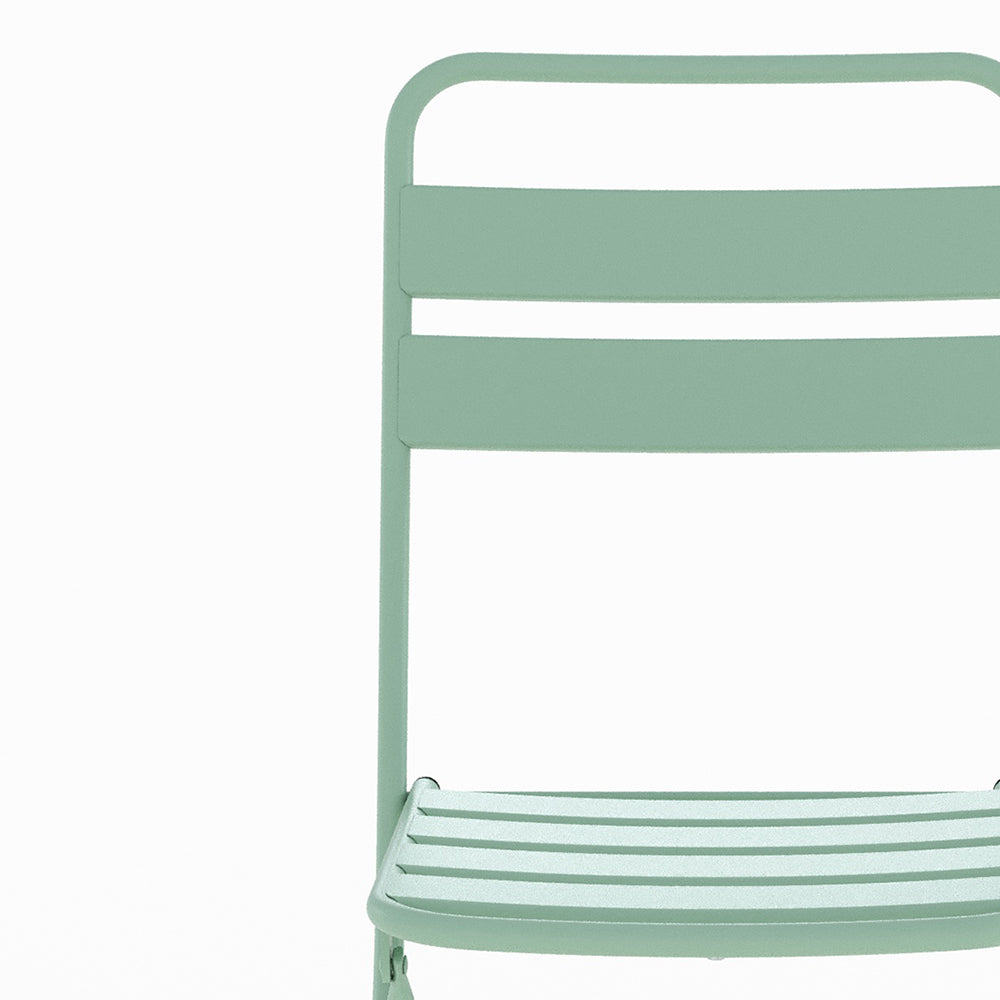 sedia da giardino pieghevole yumi in metallo verde set da 2