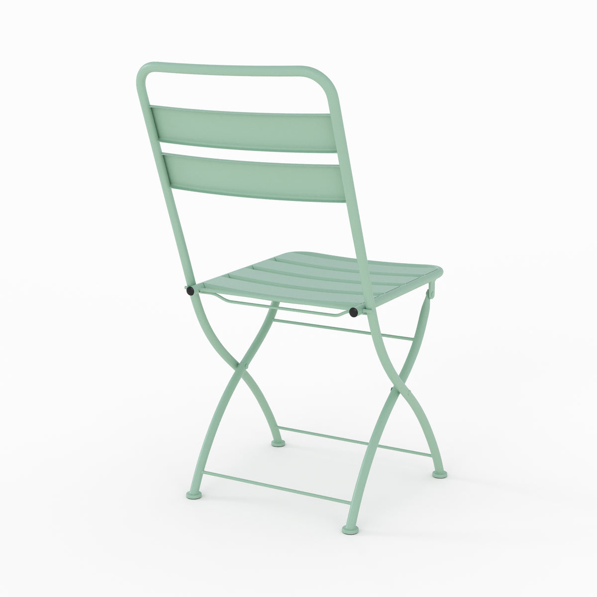 chaise de jardin pliante yumi en metal vert lot de 2