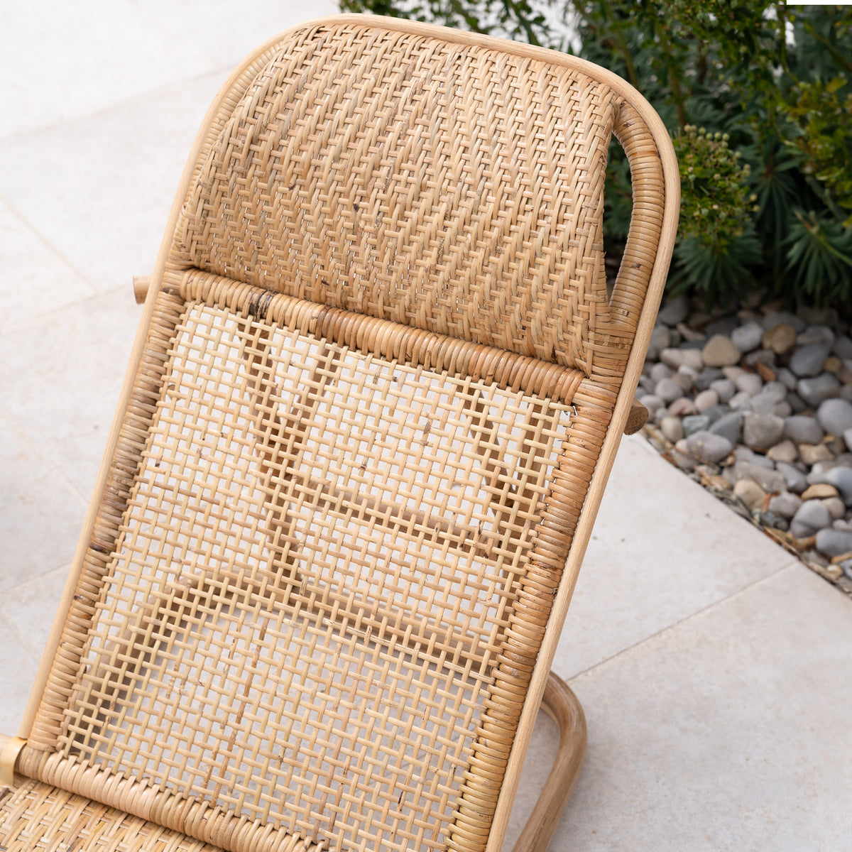 chaise de plage rotin pliable favignana