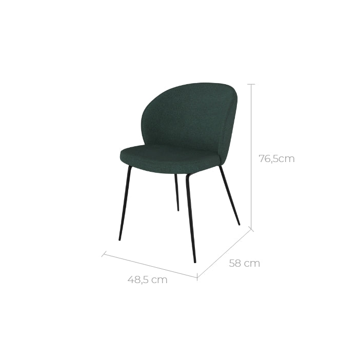 chaise de salle a manger verte groom