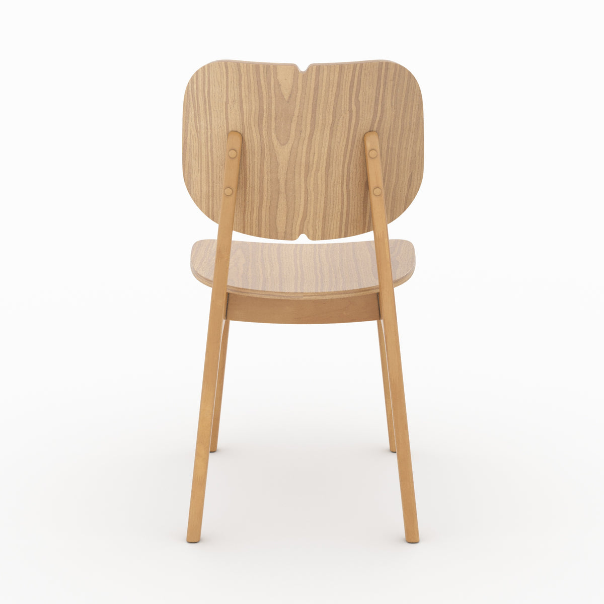 chaise en bois clair massif d hevea lot de 2
