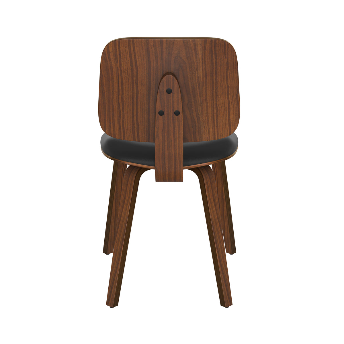 sedia in legno di noce flow tessuto nero