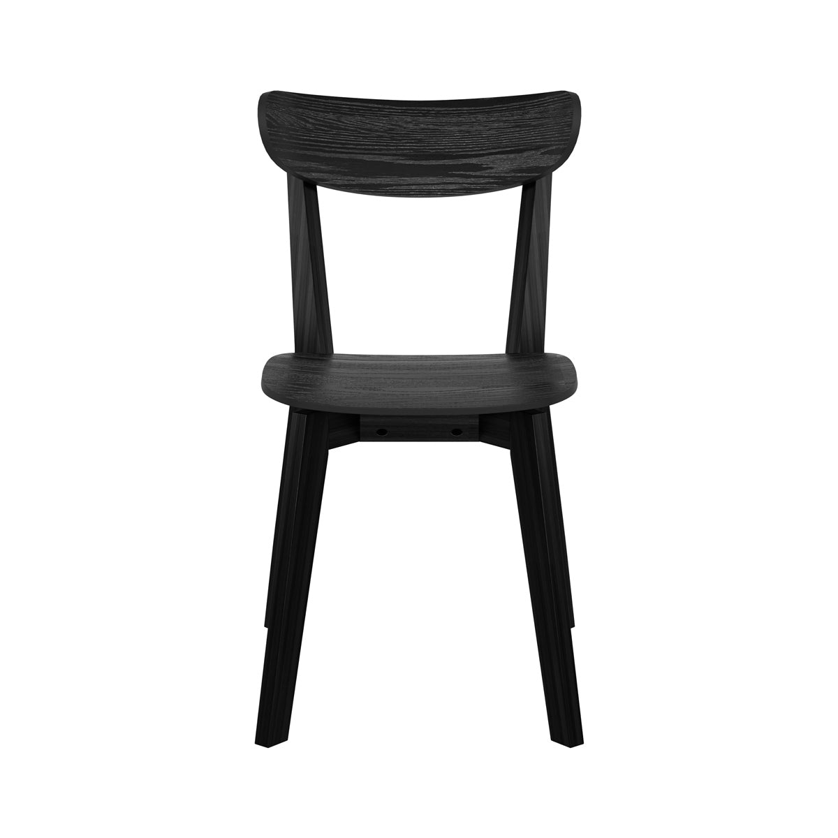 chaise en bois noir tabata