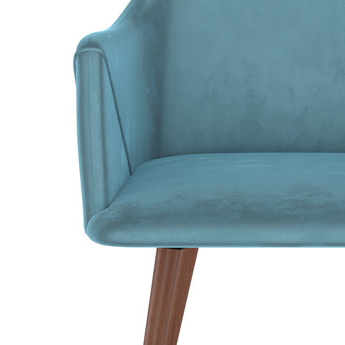chaise en lot de 2 en bleu daisy
