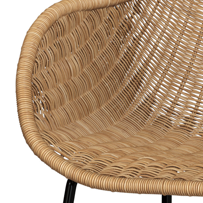 chaise en resine tresse lot de 2 carmela
