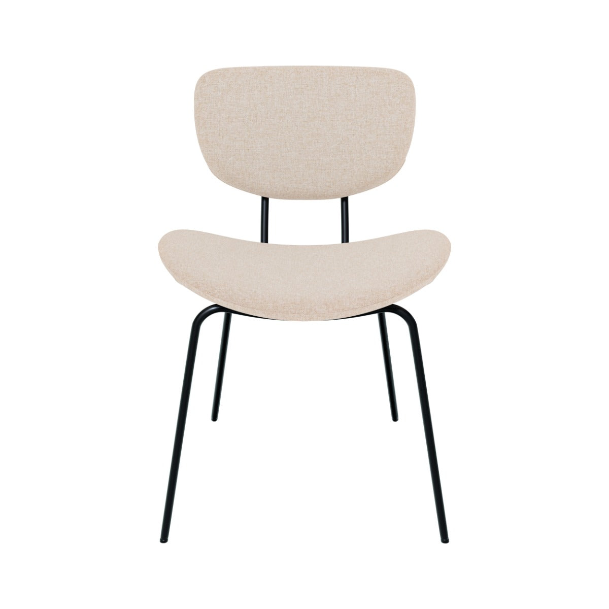 chaise en tissu beige et pieds en m_tal noir verger_1