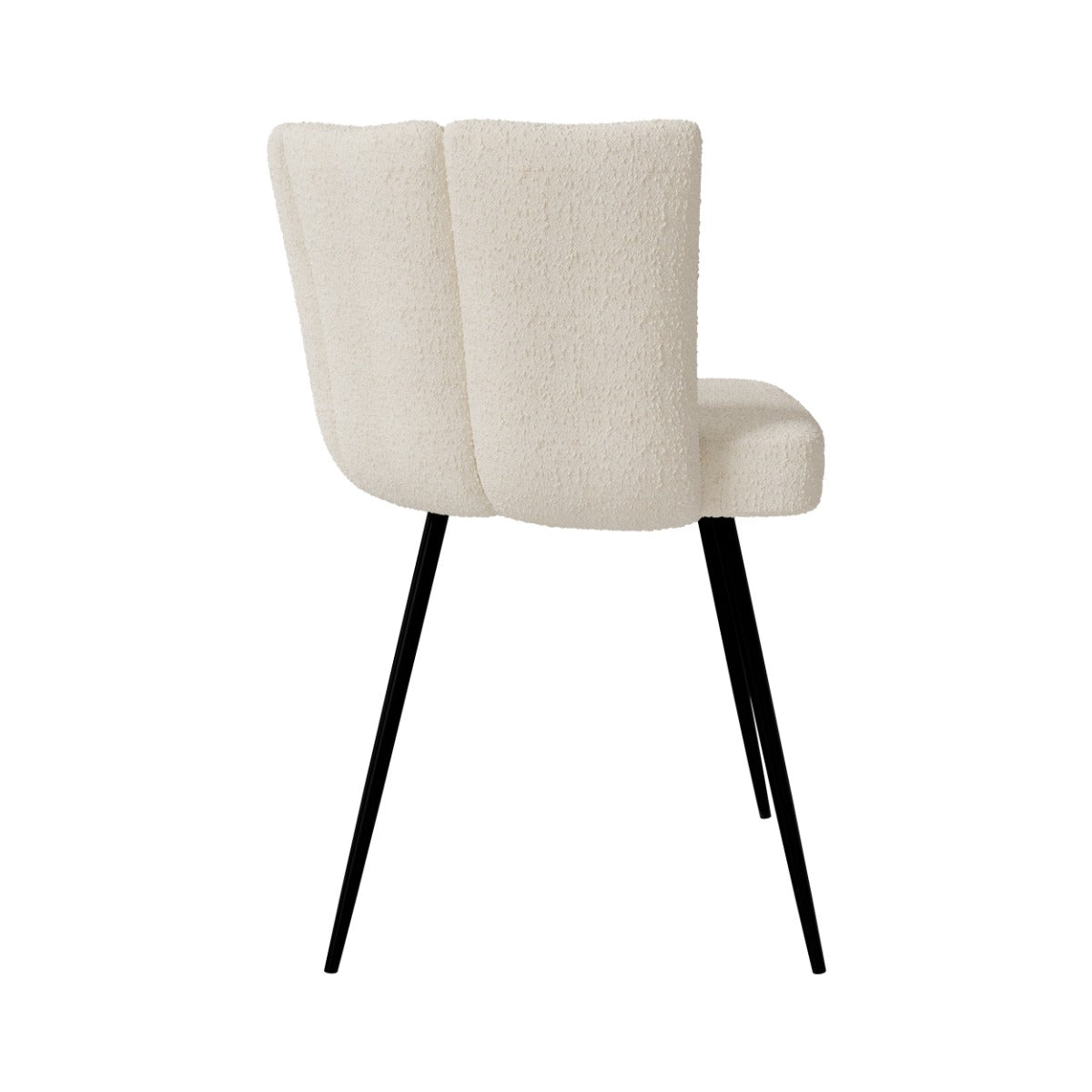 sedia in tessuto bouclé beige cosette