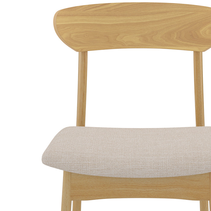 chaise en tissu et bois clair lot de 2 lana