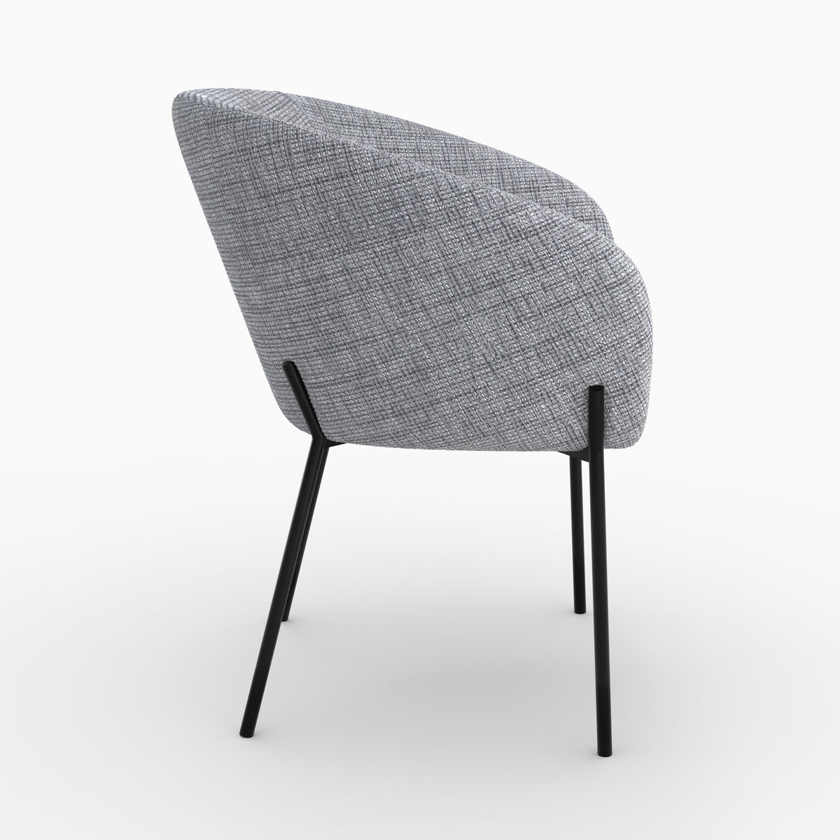sedia in tessuto grigio cinese andy
