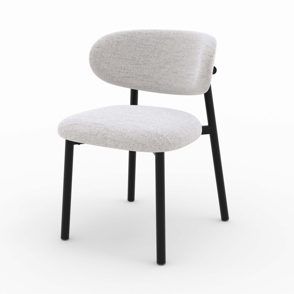 chaise en tissu gris clair chine nao lot de 2