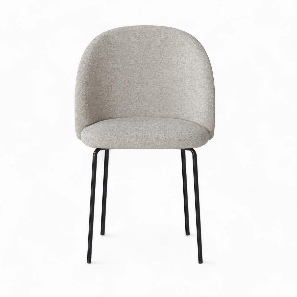 chaise en tissu laine bouclette beige karl