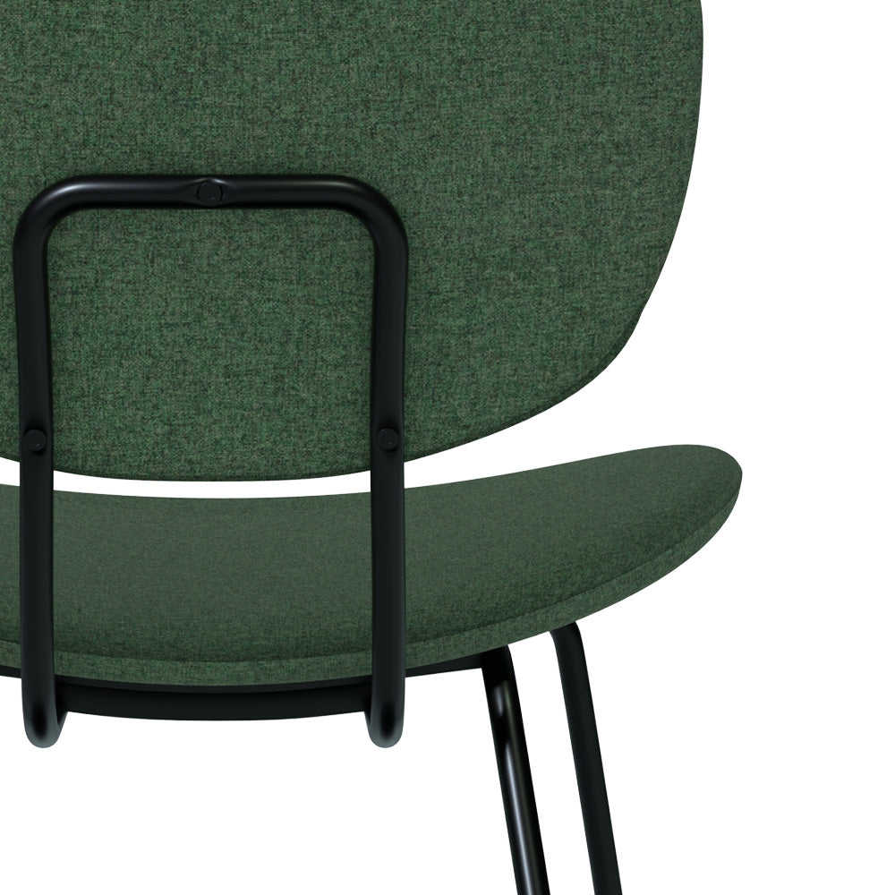 Chaise en tissu vert lot de 2 pieds en métal Verner – Maison Pavane
